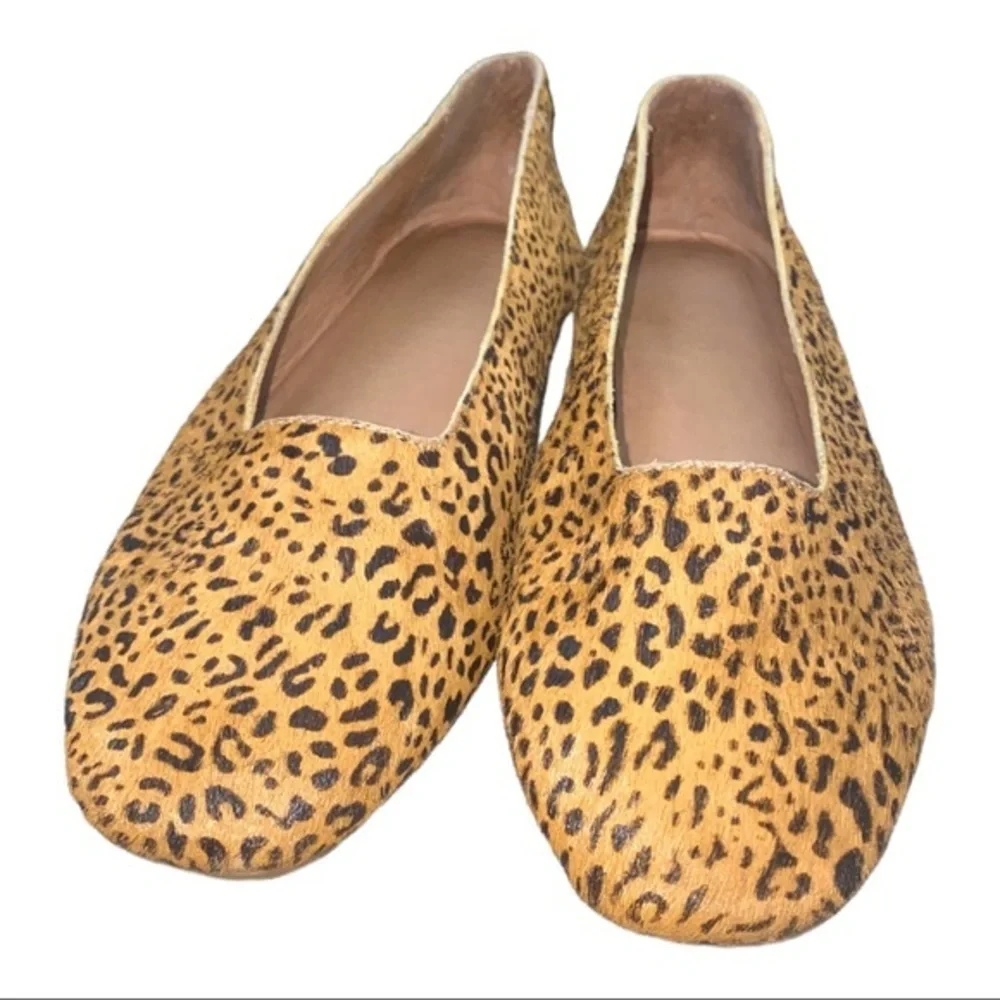 Madewell The Cory Flats Leopard Calf Hair size 7.5 Like New - Picture 3 of 12